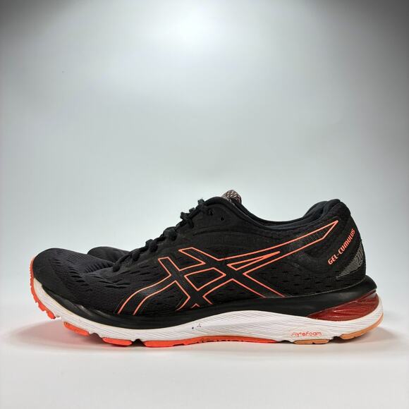 ASICS Gel-Cumulus 20 Black Orange Training Running Shoes 1012A008 Womens Size 10 - Picture 4 of 10